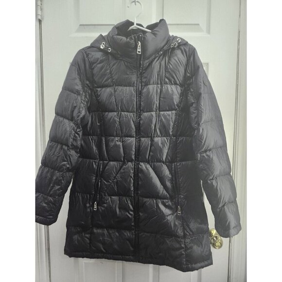 Andrew Marc Women’s Packable Lightweight Premium Down Puffer Jacket Black Large - Picture 1 of 11